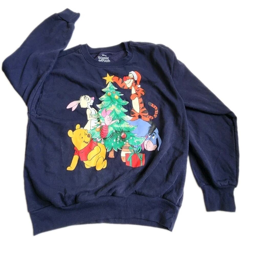 Disney Winnie the Pooh Friends Light Up Sweatshirt Med 8/10 Holiday Sweater